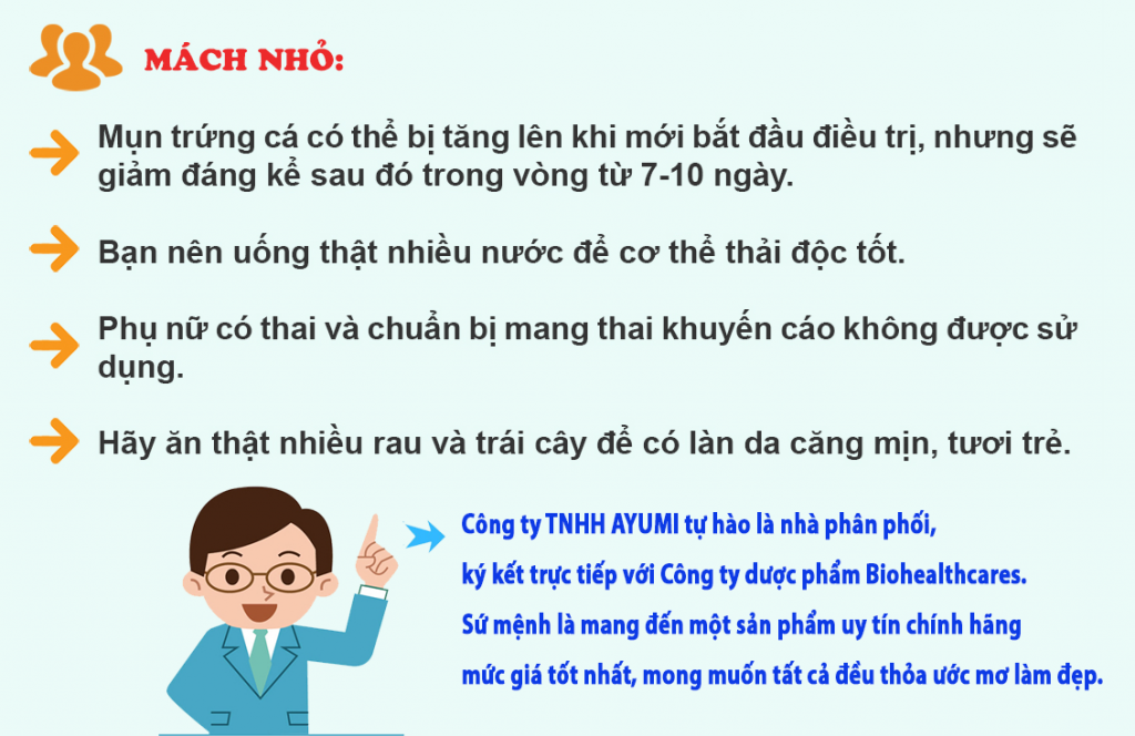 Viên uống trị mụn Biosotrex Isotretinoin sẽ ngay lập tức loại bỏ mọi loại mụn ra khỏi da một cách dễ dàng và an toàn, giúp da mềm mịn, tươi trẻ.
